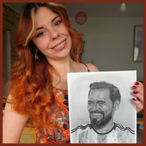 justyna pastalenc portrety ze zdjęcia na zamóienie Ręcznie rysowany portret na zamówienie – idealny prezent na ślub, dla przyjaciółki, mamy lub rodziców. Pamiątka z wesela, portret z kilku zdjęć lub renowacja starych zdjęć