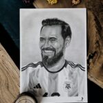 Krzysztof Stanowski z Kanału Zero portret rysowany ołówkiem na papierze